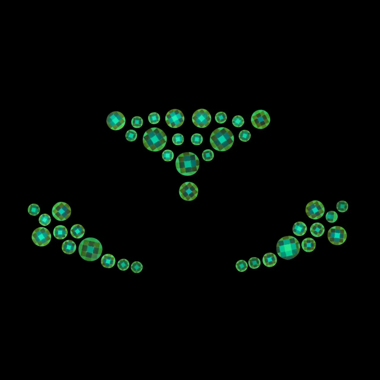 декоративное украшение (камни) на клеевой основе body jewelry stickers - face - glow in the dark - o в Москве