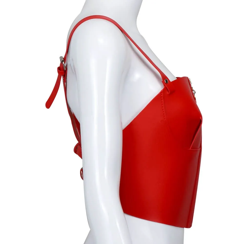 Эротическое корсет на молнии lapin rose harness, красный в Москве