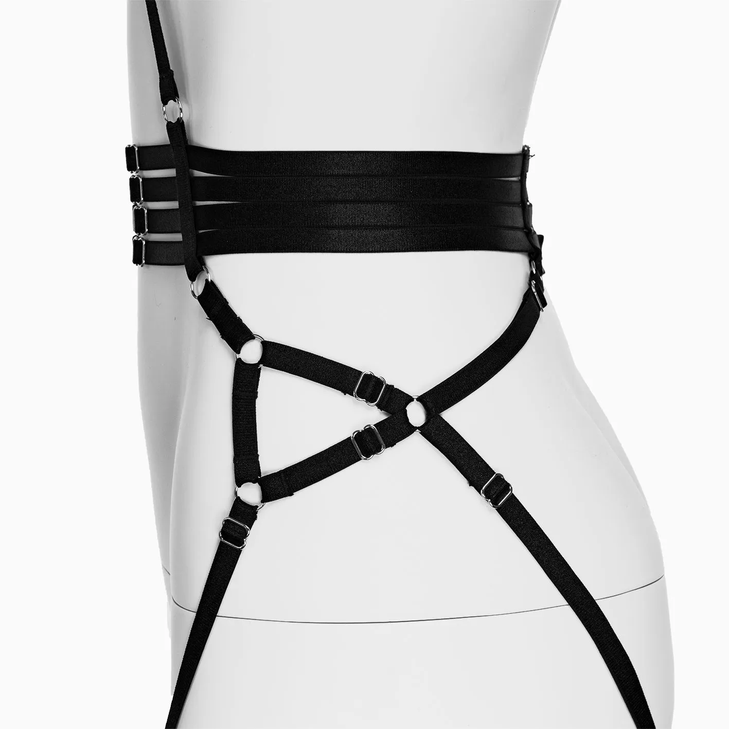 портупея pinkrabbit bandage elastic, чёрный в Москве