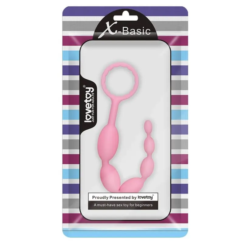 анальная елочка lovetoy x-basic 10, розовая в Москве
