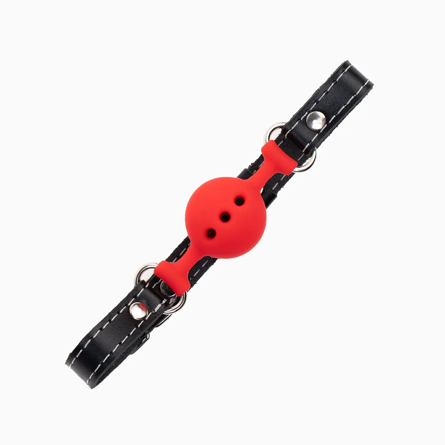 кляп pink rabbit с красным силиконовым шариком (белая строчка) в Москве