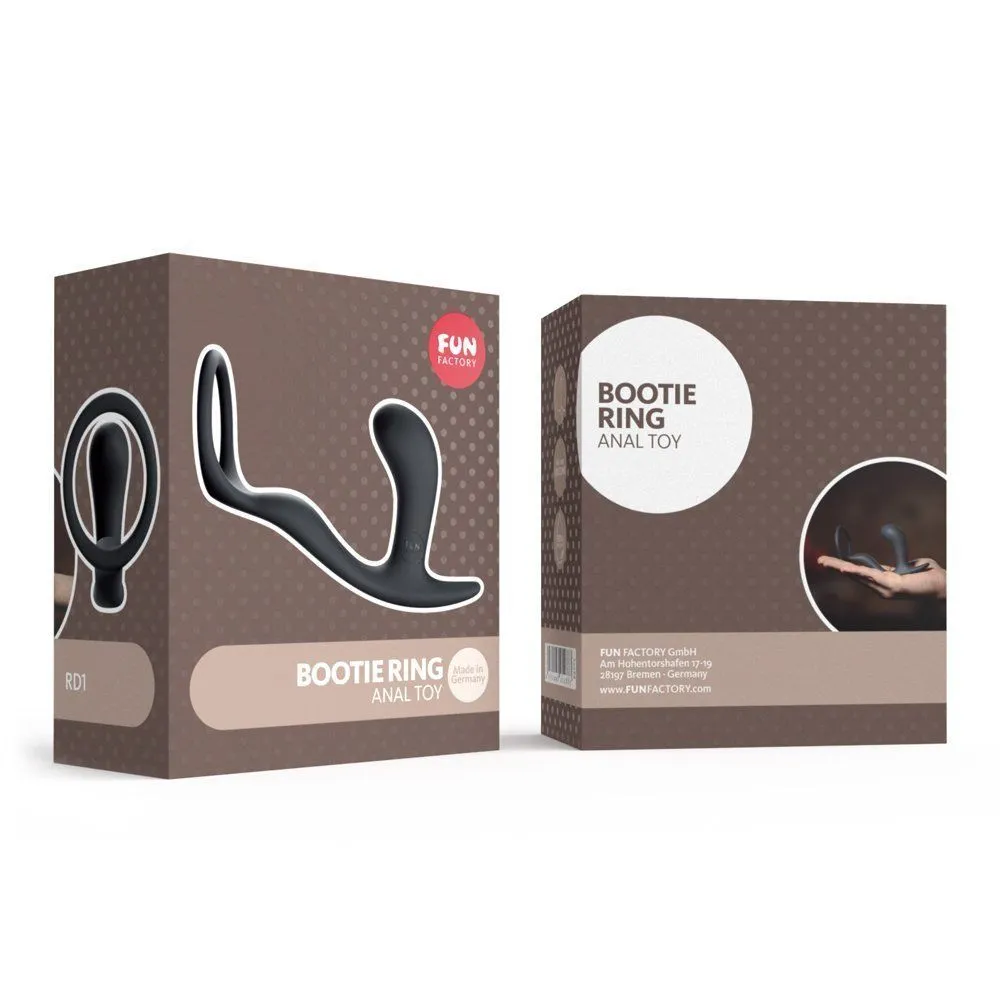 кольцо эрекционное с пробкой fun factory bootie ring, чёрное в Москве