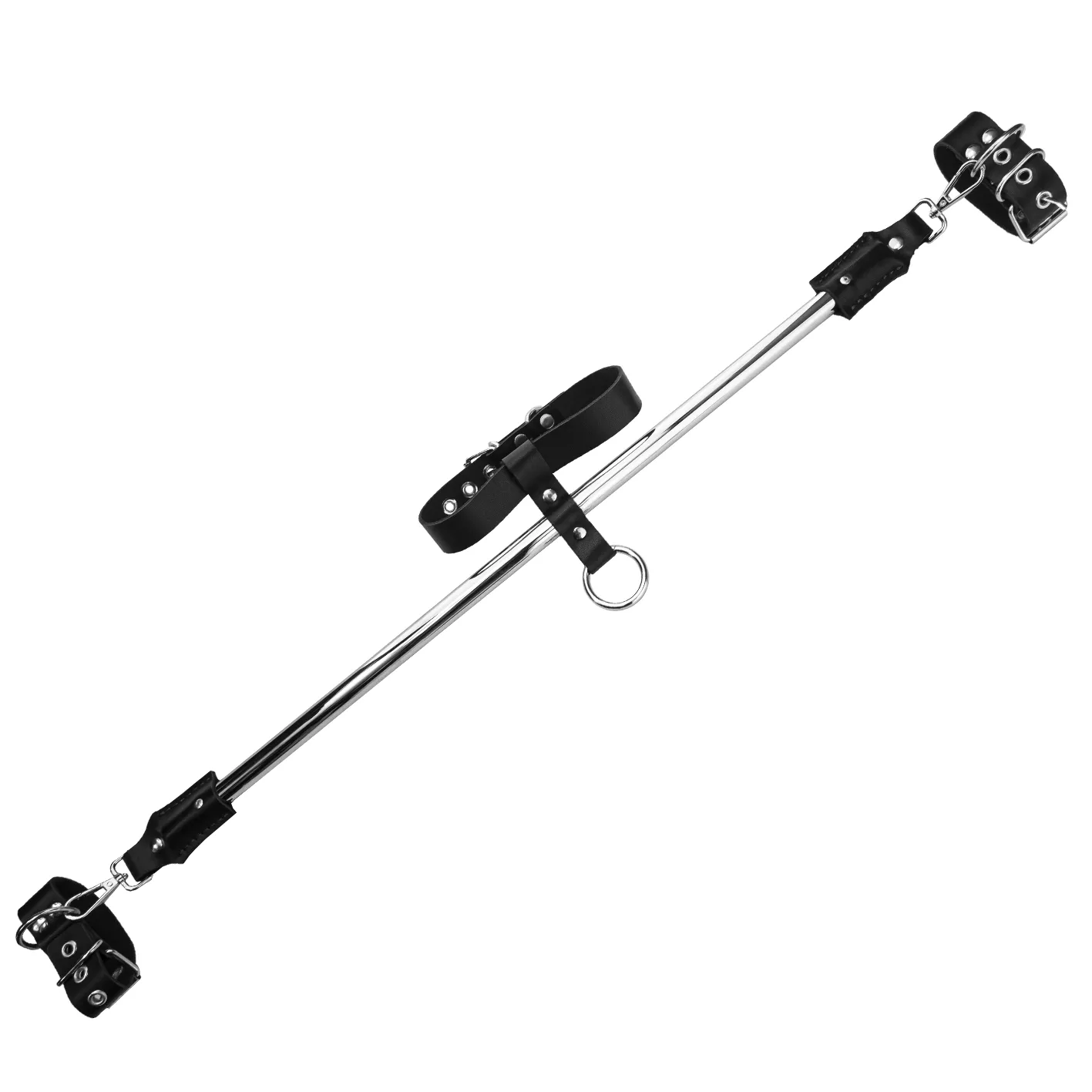 Металлическая распорка с ошейником и наручниками PinkRabbit