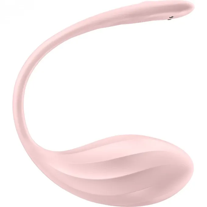 виброяйцо satisfyer ribbed petal connect app с пультом ду, розовое, 7,8 см в Москве