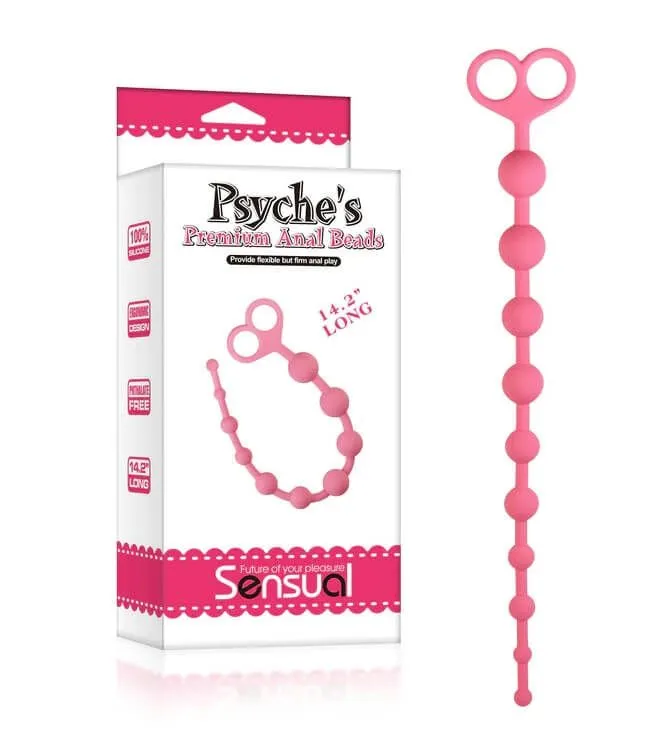 анальная цепочка lovetoy psyches premium anal beads, розовая в Москве