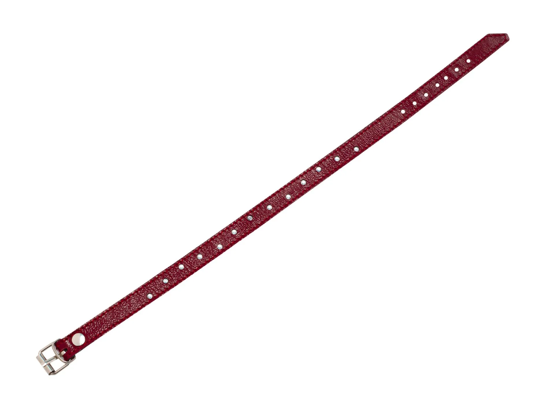 ошейник лаковый pinkrabbit со стразами, красный в Москве