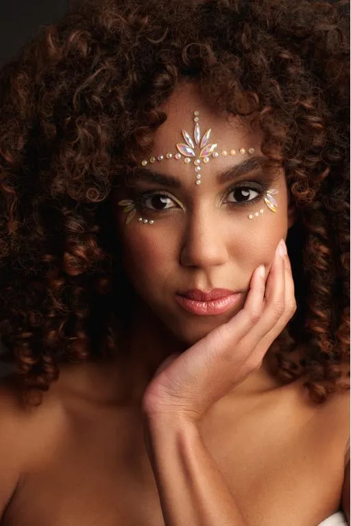 декоративное украшение (камни) на клеевой основе body jewelry stickers - face - glow in the dark - o в Москве