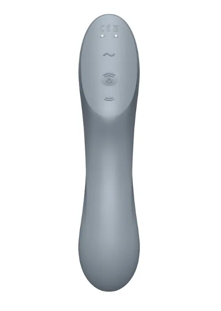 двухсторонний стимулятор с вибрацией и вакуумно-волновым эффектом curvy trinity 3 (bluegrey) (eu+wor в Москве