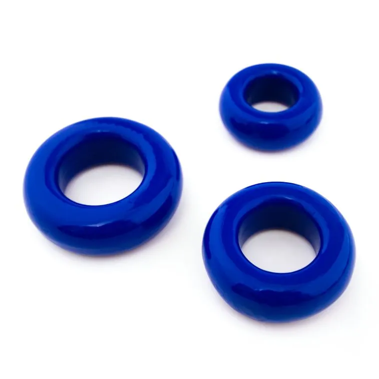 набор эрекционных колец pinkrabbit toyz, синий в Москве