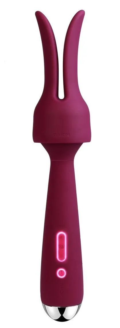 универсальный массажер с насадкой svakom emma, фиолетовый в Москве