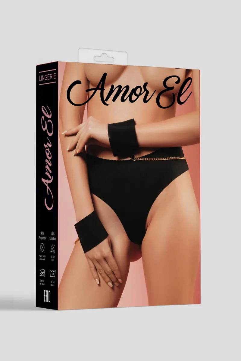 Эротическое бесшовные трусики-танго с цепочкой и наручниками в Москве