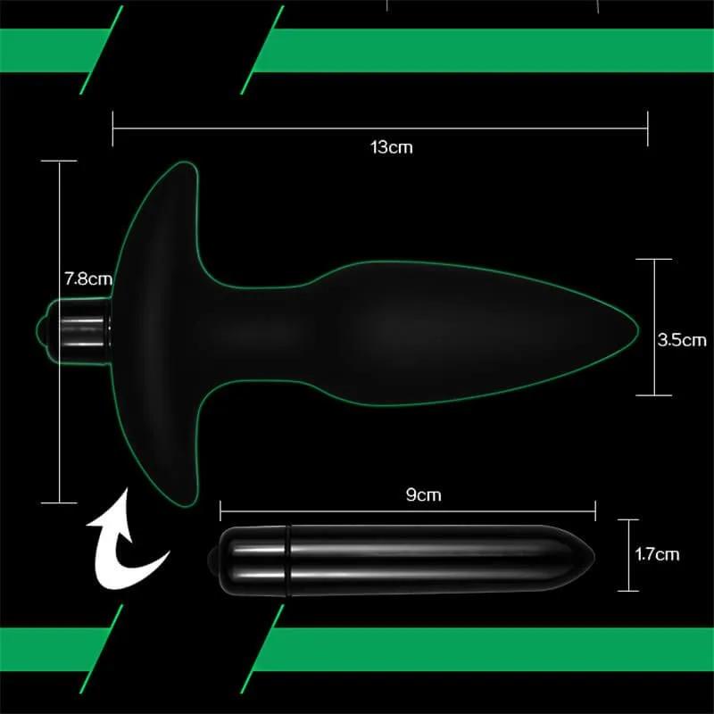 анальная пробка lovetoy silicone fantasy anal plug, с вибрацией, чёрная в Москве