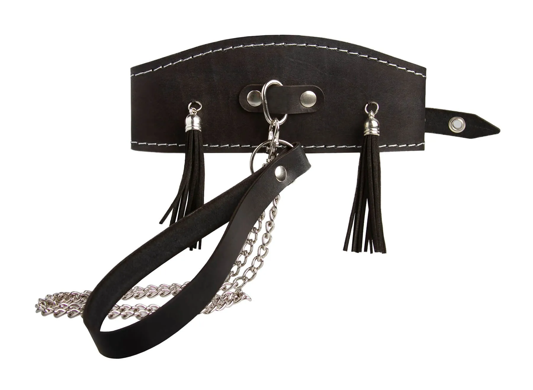 ошейник высокий pinkrabbit с кисточками, чёрный в Москве