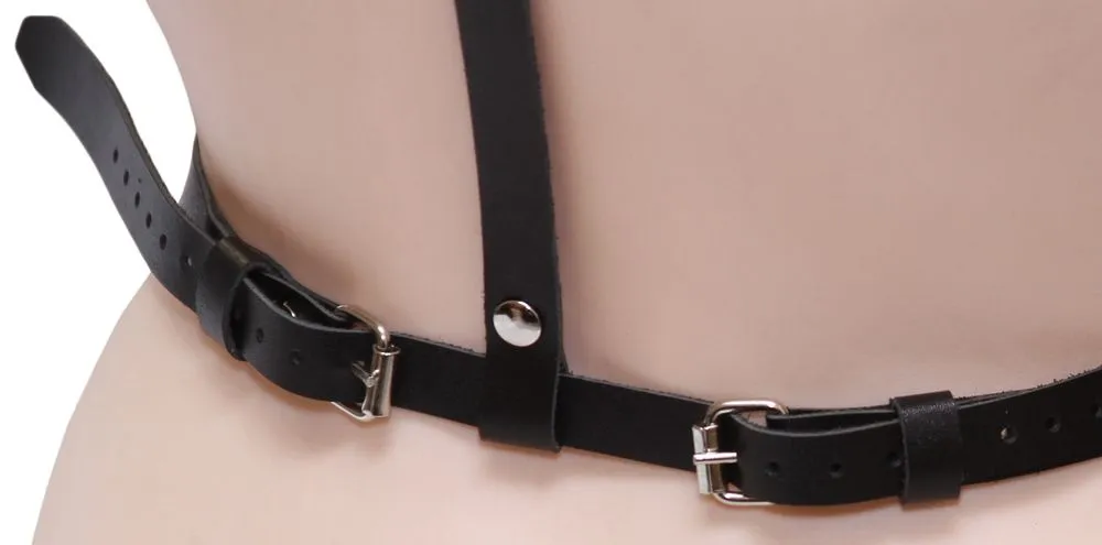 Эротическое бондажный комплект с полоской, черный в Москве