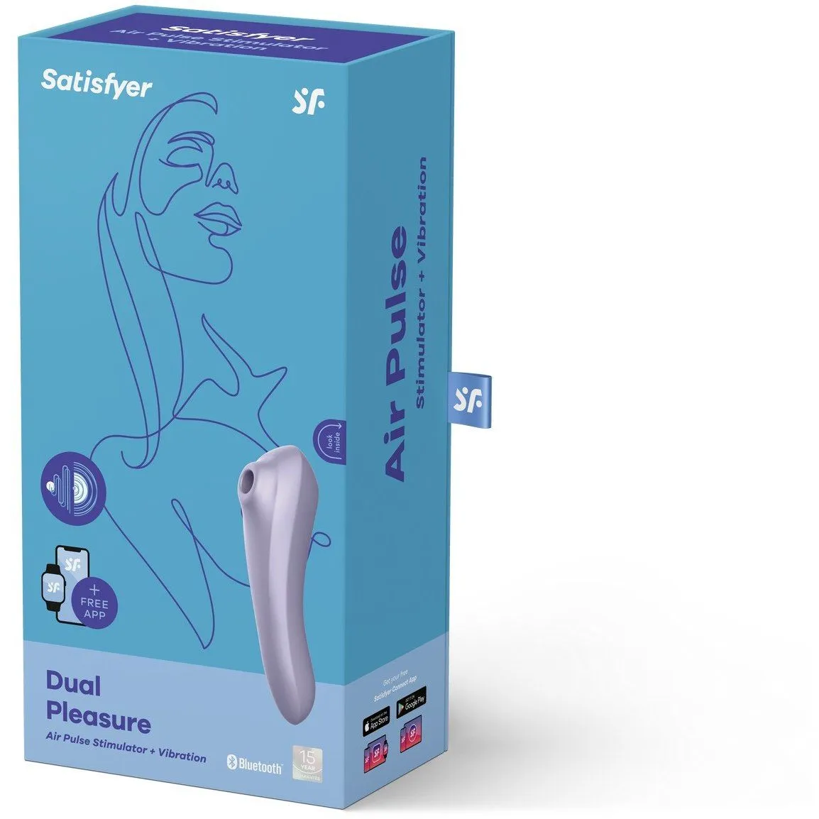 вакуумно-волновой бесконтактный стимулятор клитора satisfyer dual pleasure, лиловый в Москве