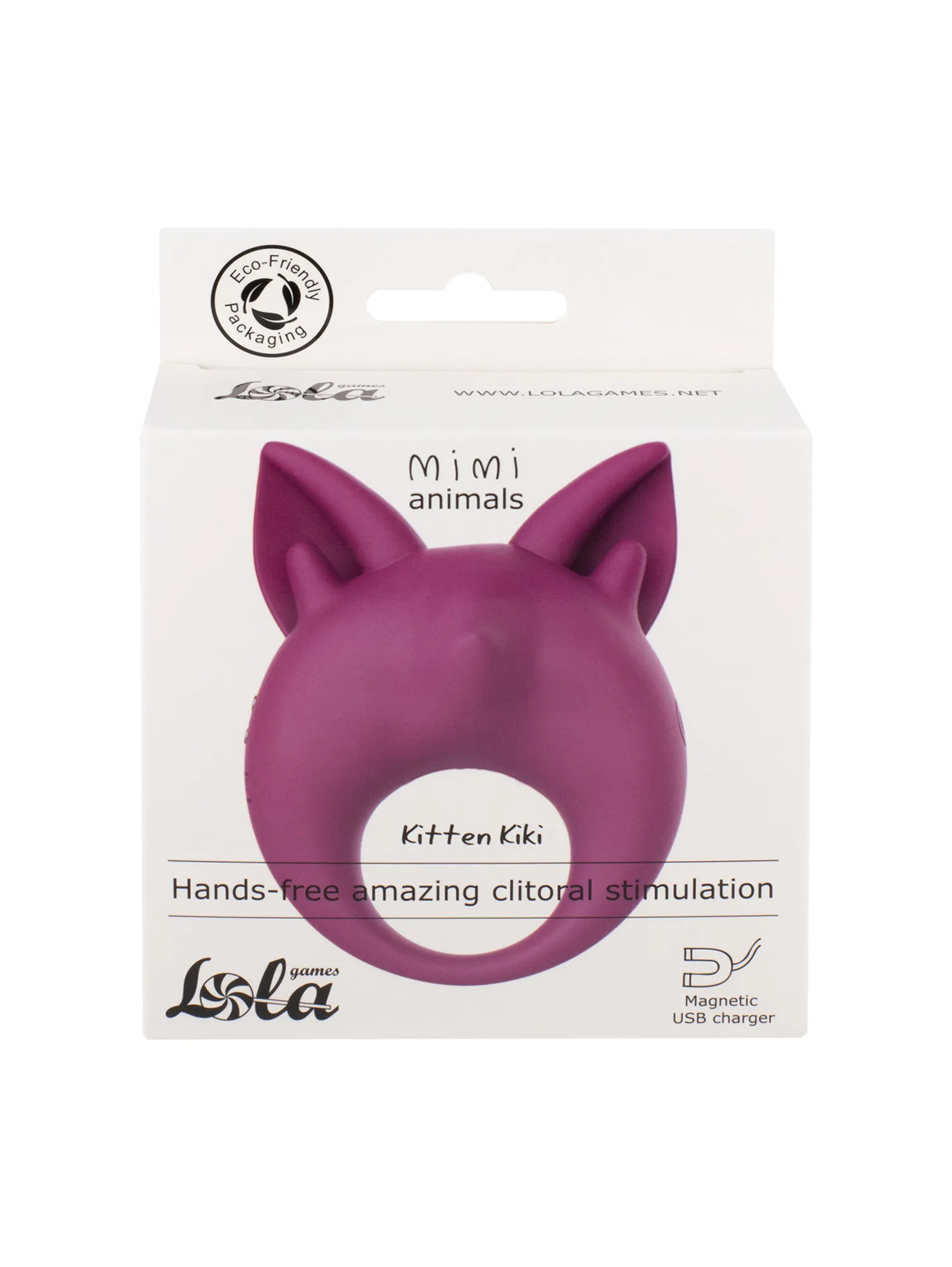 перезаряжаемое кольцо для клиторальной стимуляции mimi animals kitten kiki purple 7200-03lola в Москве