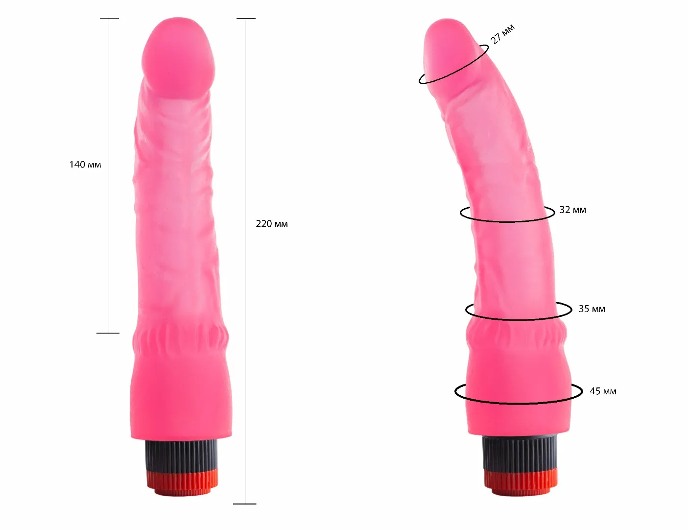 вибратор гелевый розовый 220300ru в Москве