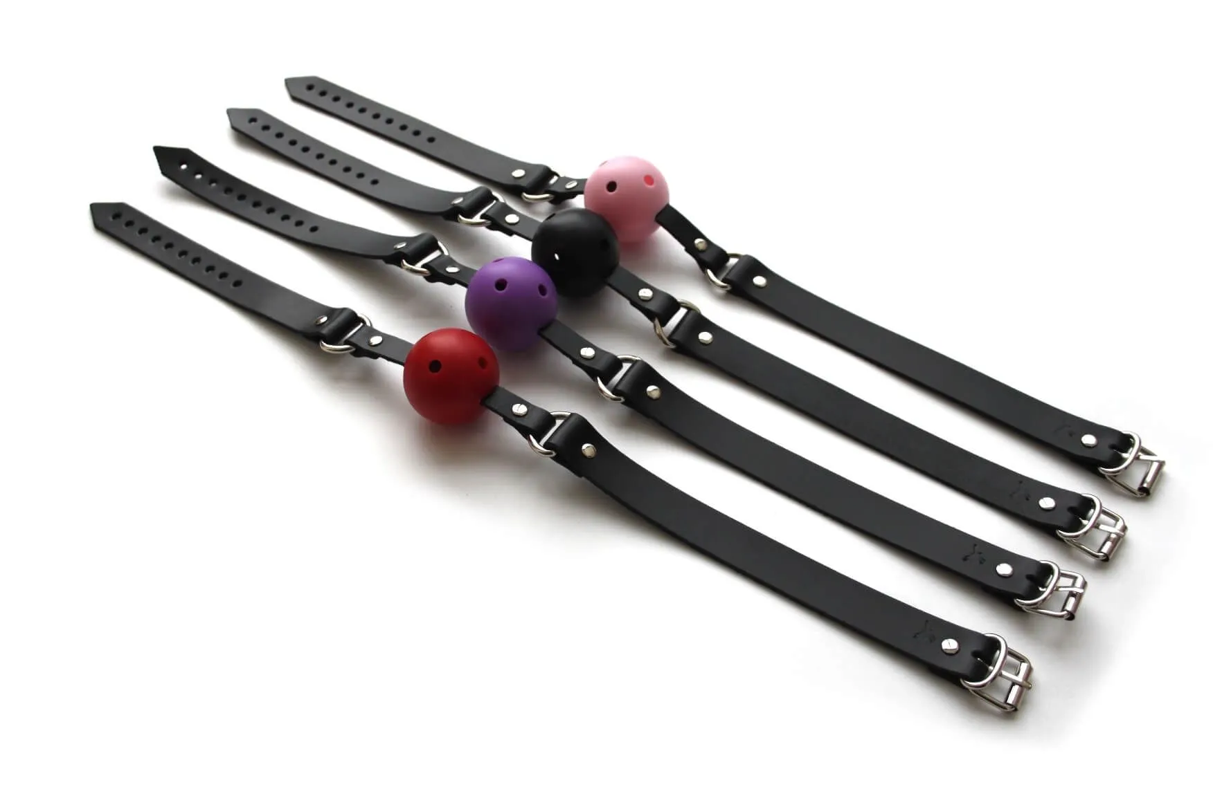 Кляп-шарик PinkRabbit с кожаным ремешком