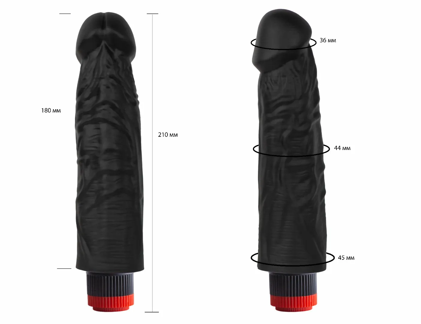 вибратор реалистик черный  биоклон 417400ru в Москве