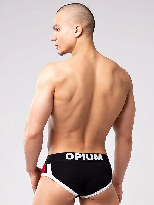 Эротическое трусы мужские слипы opium r137, черные в Москве