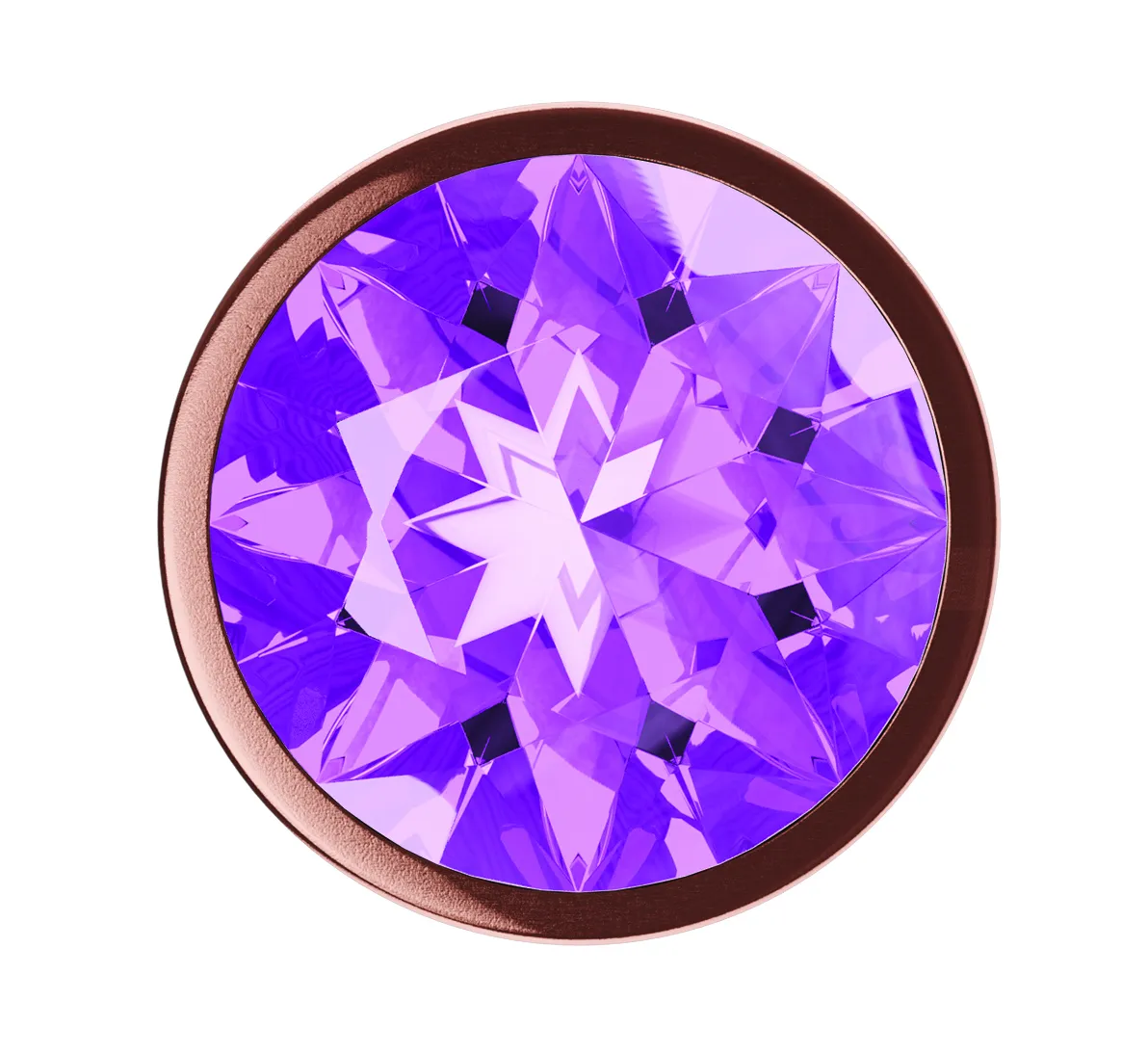 анальная пробка diamond amethyst shine l розовое золото 4025-02lola в Москве