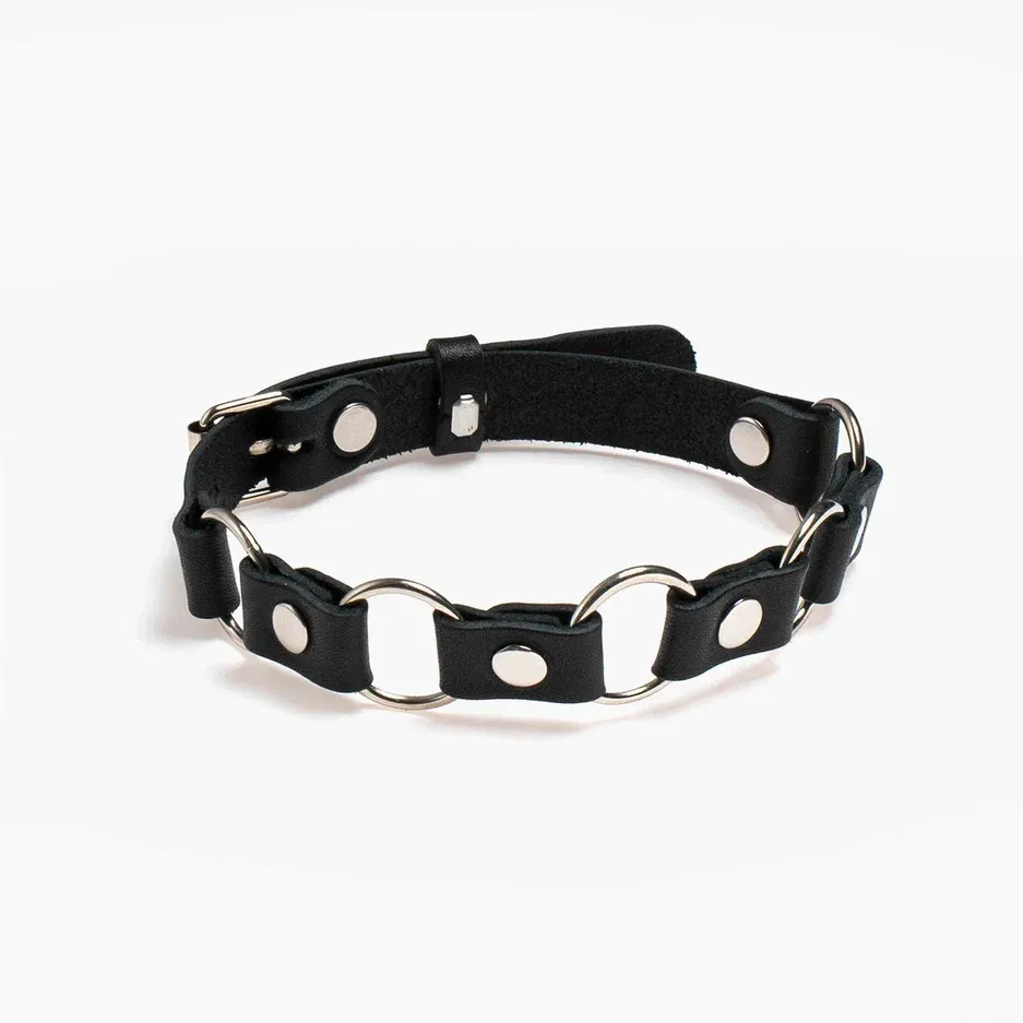 чокер pink rabbit кожаный с кольцами в Москве