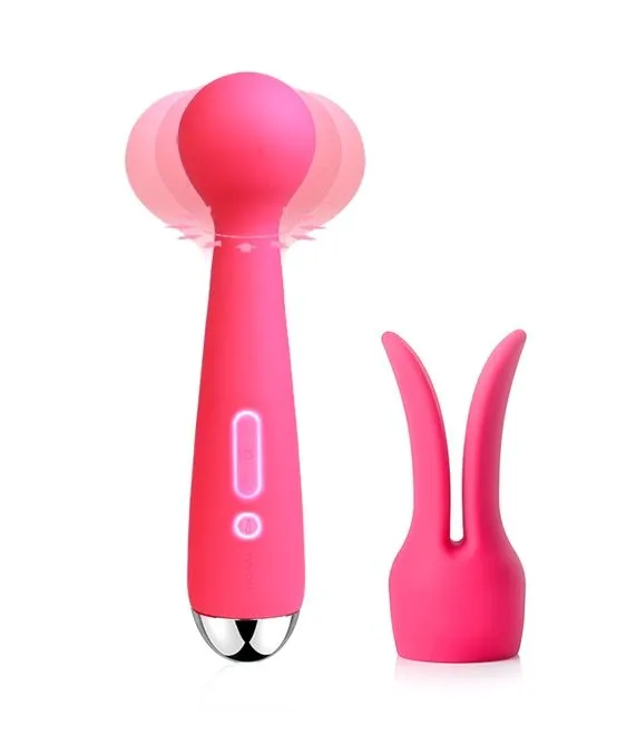 универсальный массажер с насадкой svakom emma, розовый в Москве