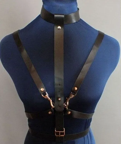 Эротическое бондажный комплект подиум с ошейником, черный в Москве