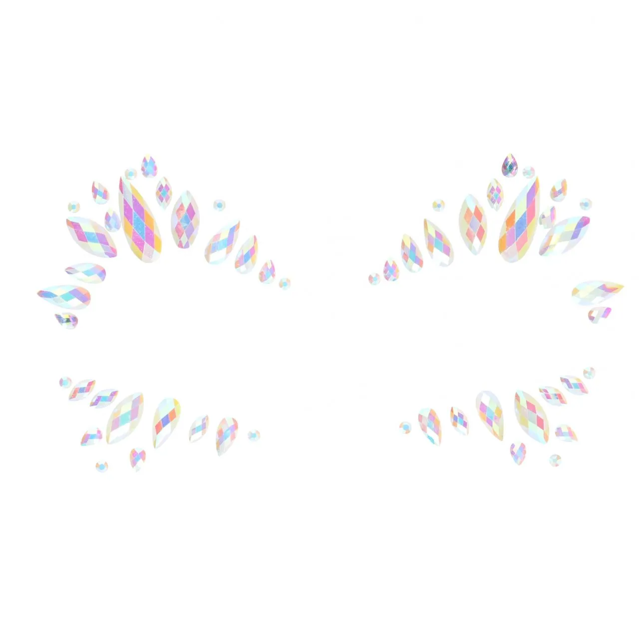 декоративное украшение (камни) на клеевой основе body jewelry stickers - face - glow in the dark - o в Москве