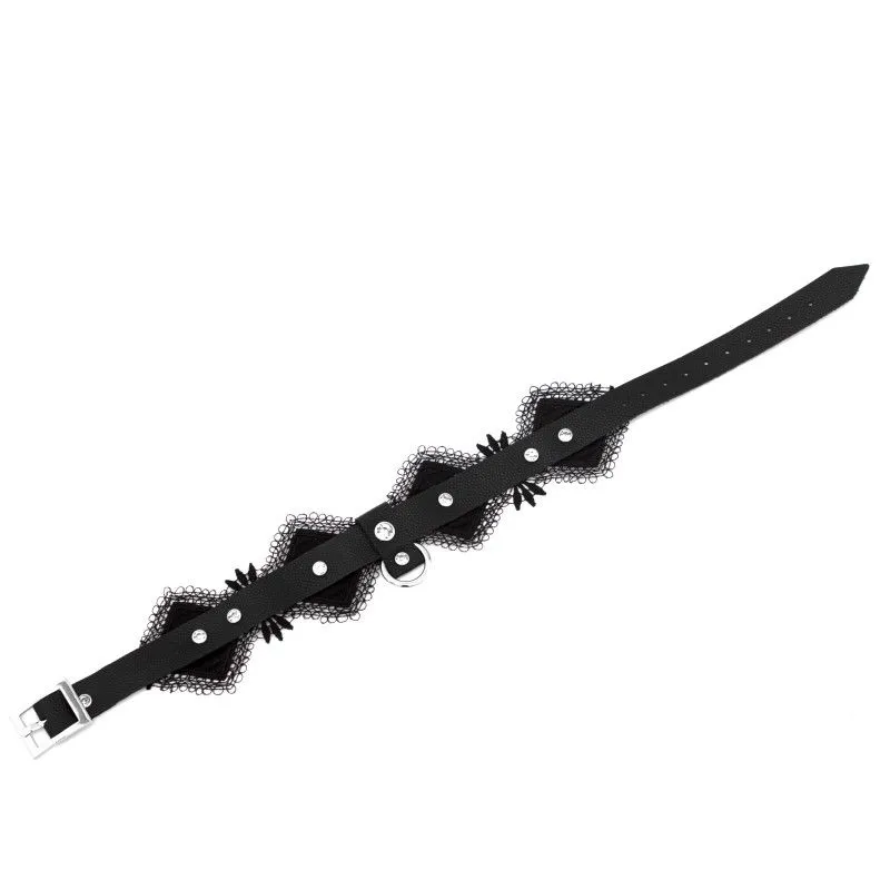 чокер с кружевом pinkrabbit чёрный в Москве