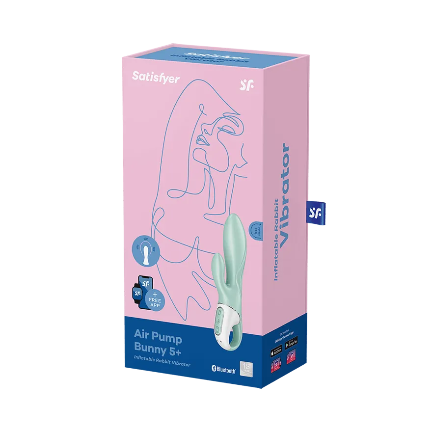 вибратор с функцией расширения satisfyer air pump bunny 5+ mint 038537sa в Москве