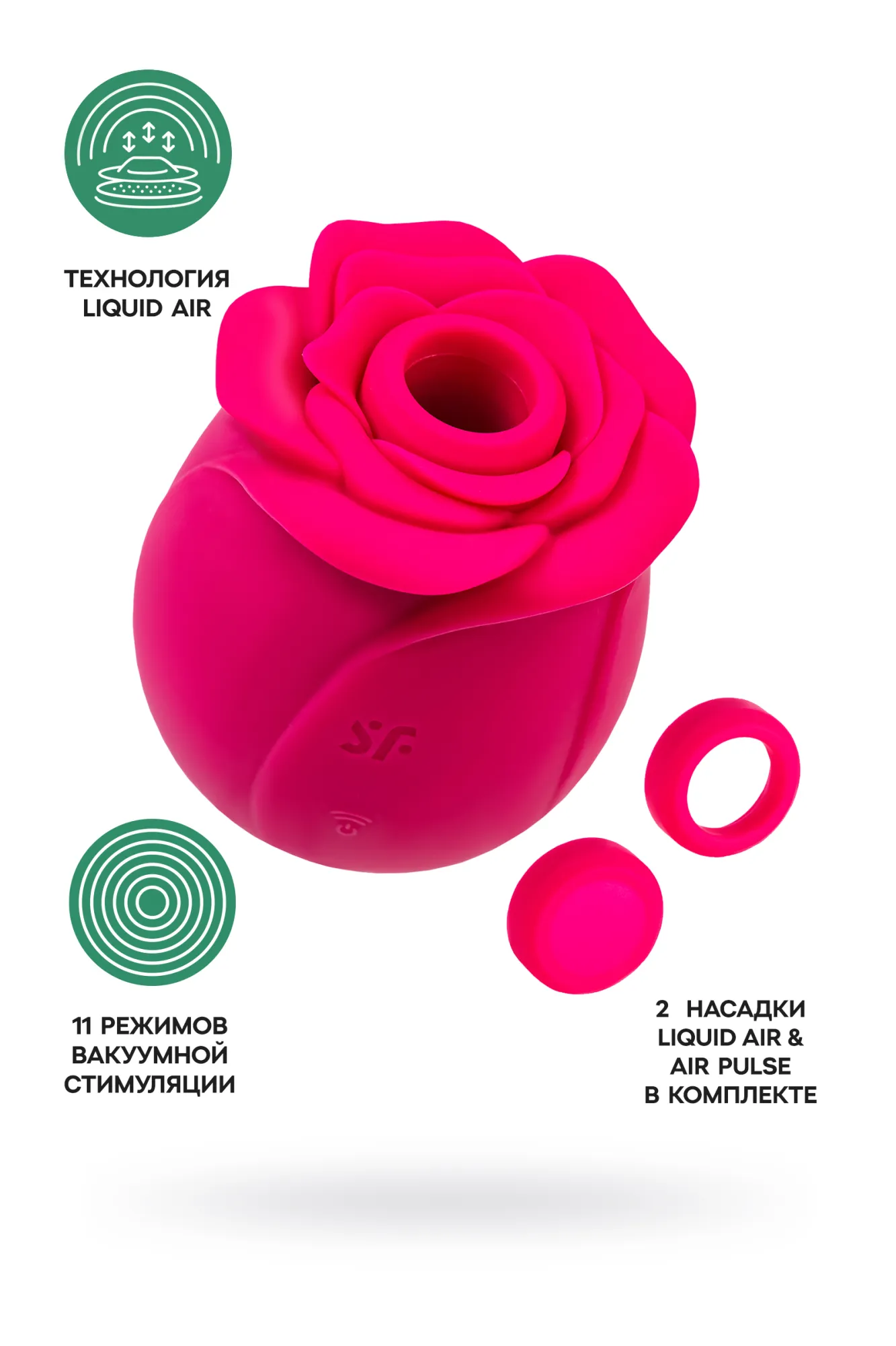 Вакуум-волновой стимулятор клитора Satisfyer Pro 2 Classic Blossom, силикон, бордовый