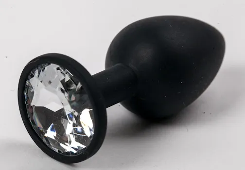 пробка силиконовая черная с прозрачным стразом 7,1 х 2,8 см 47120-mm в Москве