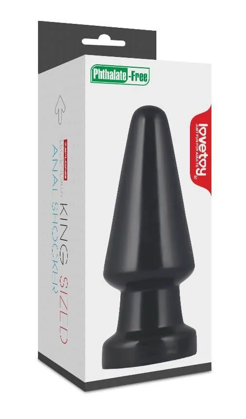 анальная пробка lovetoy king-sized anal shocker, черная в Москве