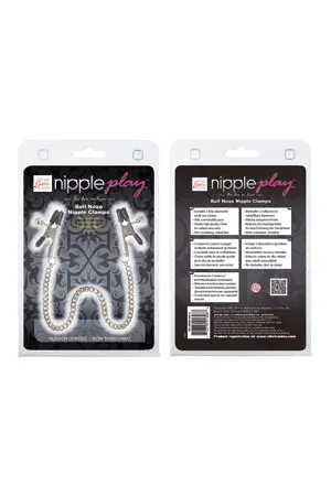 зажимы-прищепки (украшения) для сосков с цепочкой nipple play bull nose nipple jewelry в Москве