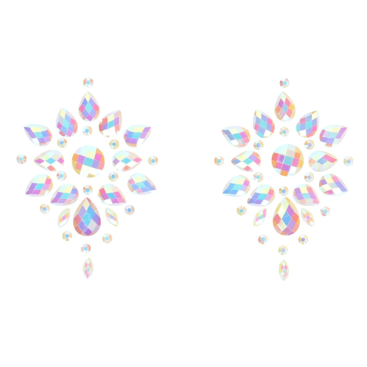 декоративное украшение (камни) на клеевой основе body jewelry stickers - nipples - glow in the dark в Москве