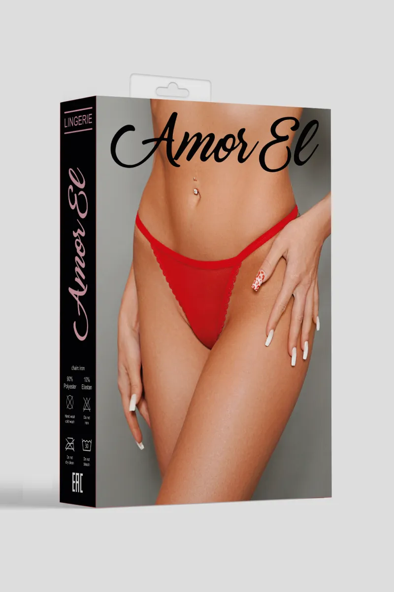 Эротическое откровенные трусики с декоративными цепочками на ягодицах в Москве