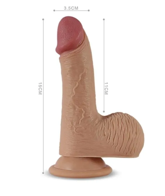 вибратор на присоске lovetoy nature cock luca, телесный в Москве