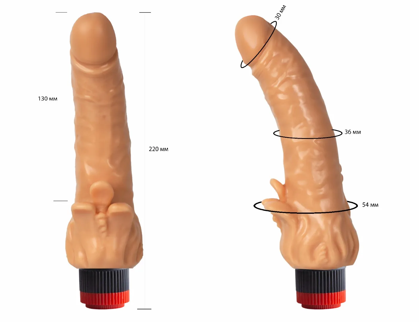 вибратор гелевый с отростком 110200ru в Москве