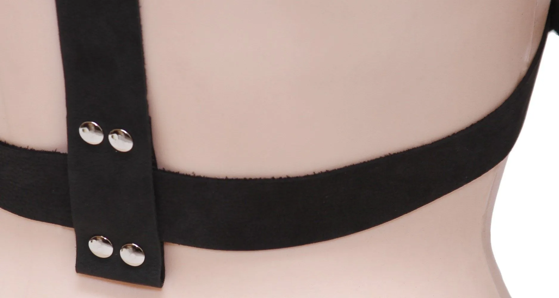 Эротическое бондажный комплект с широкими ремнями, черный в Москве