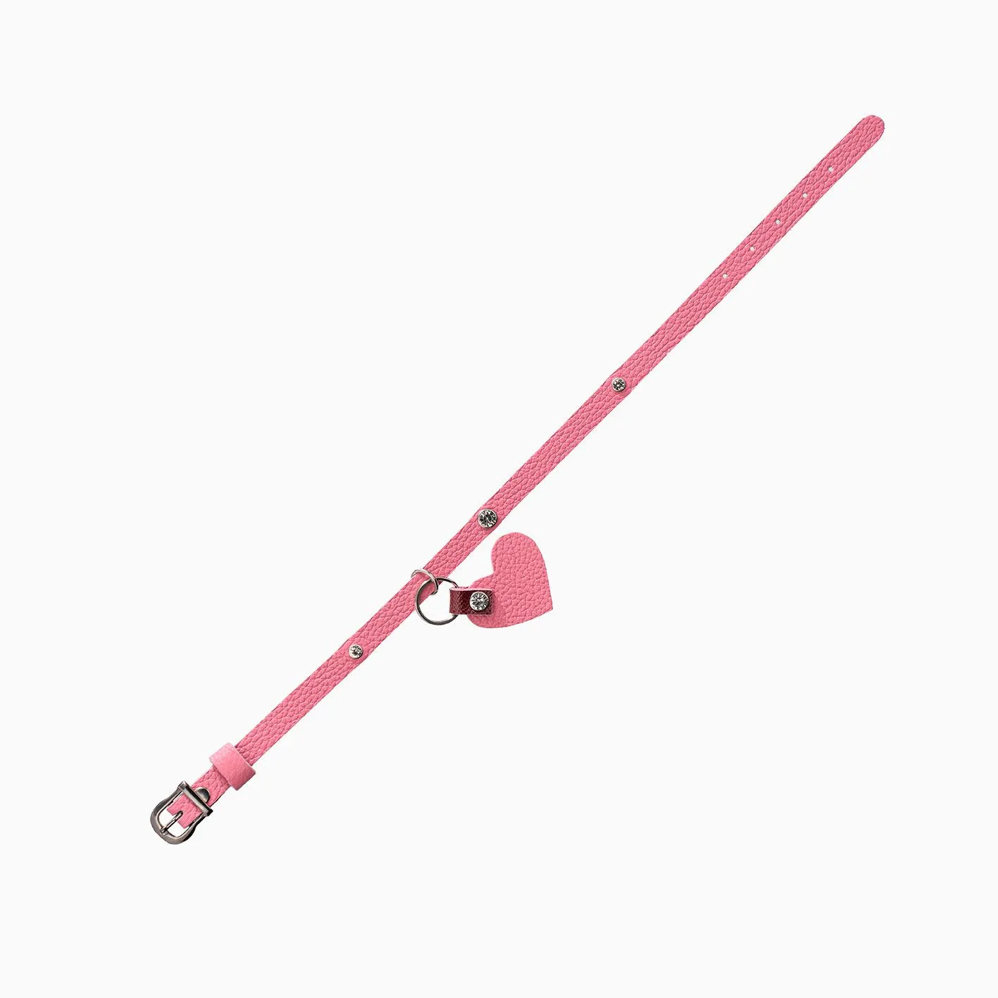 чокер со стразами и съёмным сердцем, розовый в Москве