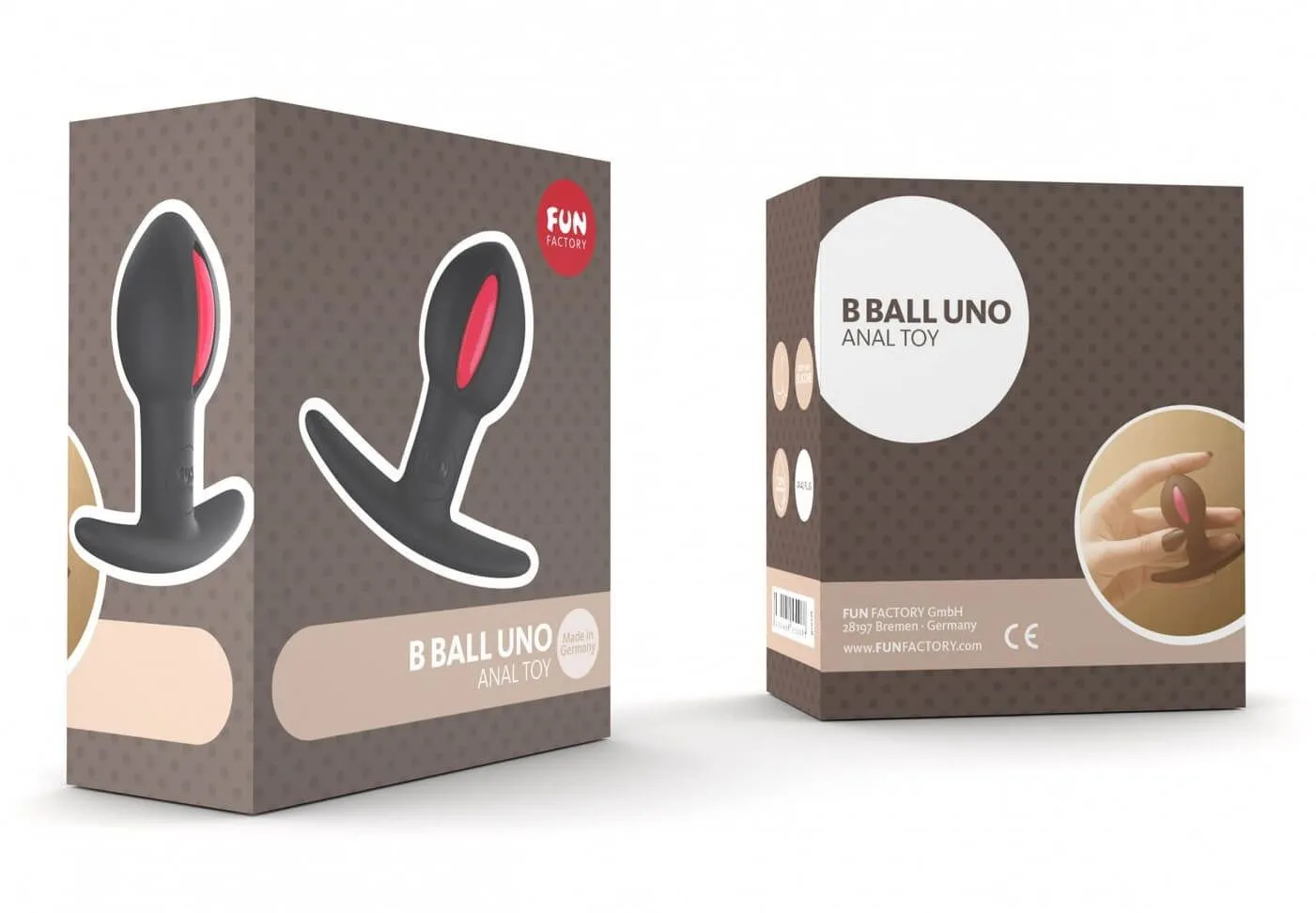 анальный шарик fun factory b ball uno, черно-малиновый в Москве
