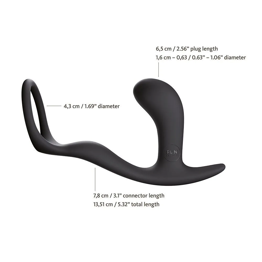 кольцо эрекционное с пробкой fun factory bootie ring, чёрное в Москве