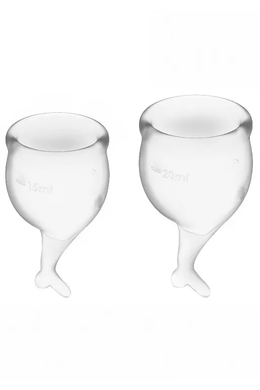 набор менструальных чаш satisfyer feel secure menstrual cup (transparent) в Москве
