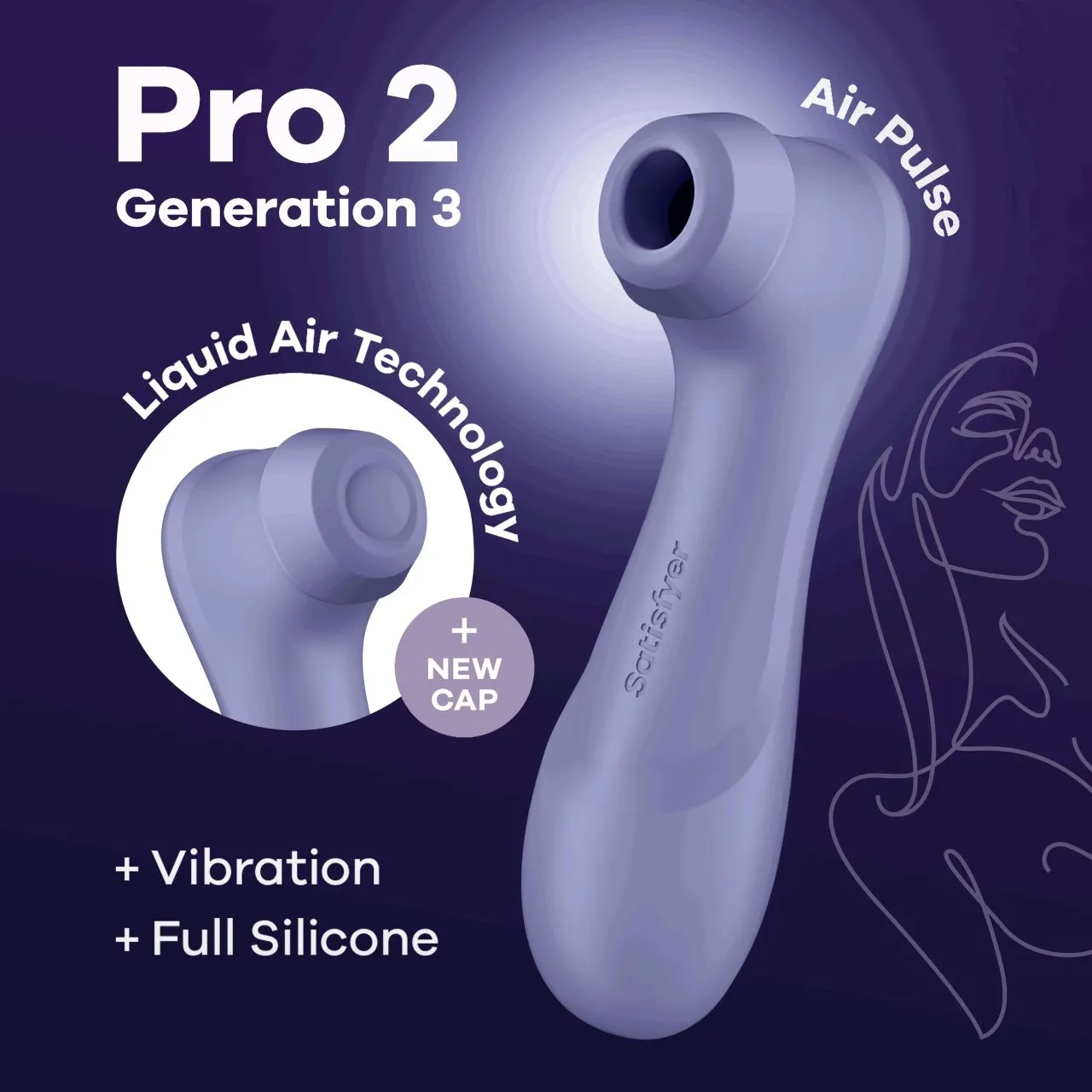 клиторальный вибростимулятор pro 2 generation 3 with liquid air (lilac) в Москве
