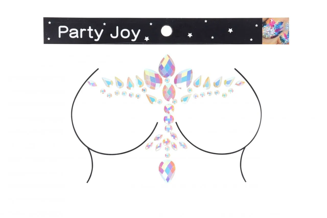 декоративное украшение (камни) на клеевой основе body jewelry stickers - chest - glow in the dark - в Москве