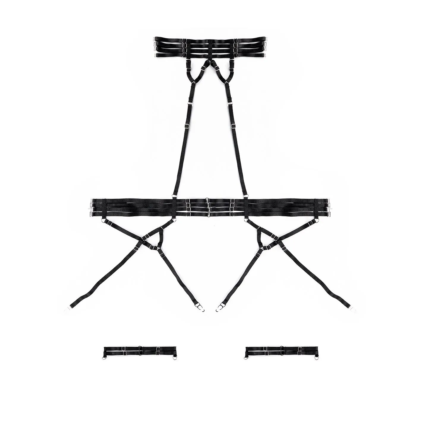 портупея pinkrabbit bandage elastic, чёрный в Москве