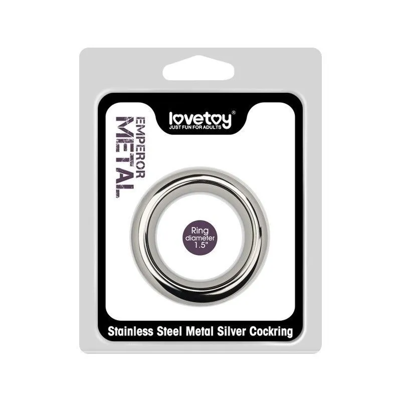 кольцо lovetoy metal silver cockring 4 см, металлическое в Москве