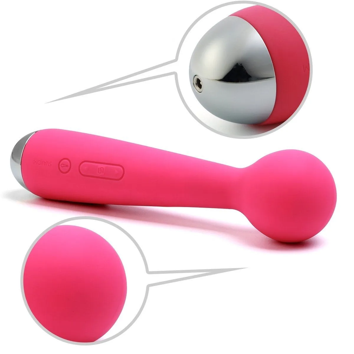 универсальный массажер с насадкой svakom emma, розовый в Москве