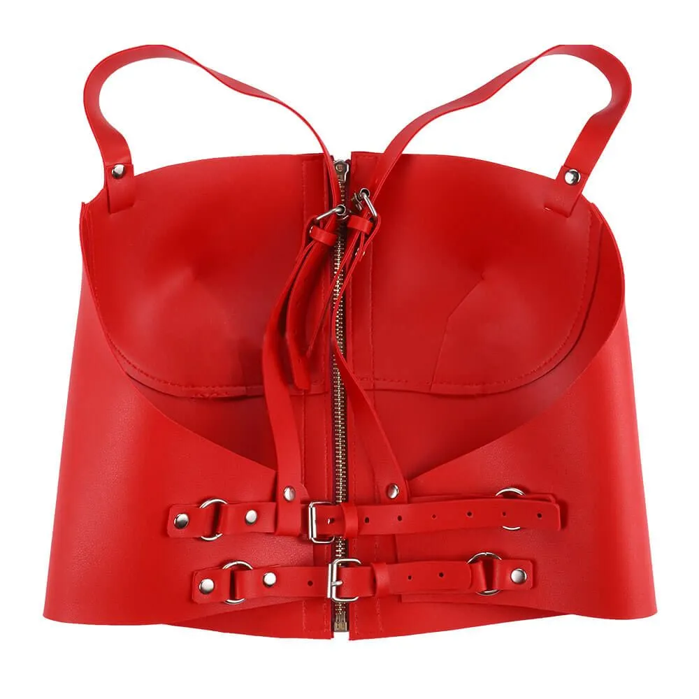 Эротическое корсет на молнии lapin rose harness, красный в Москве